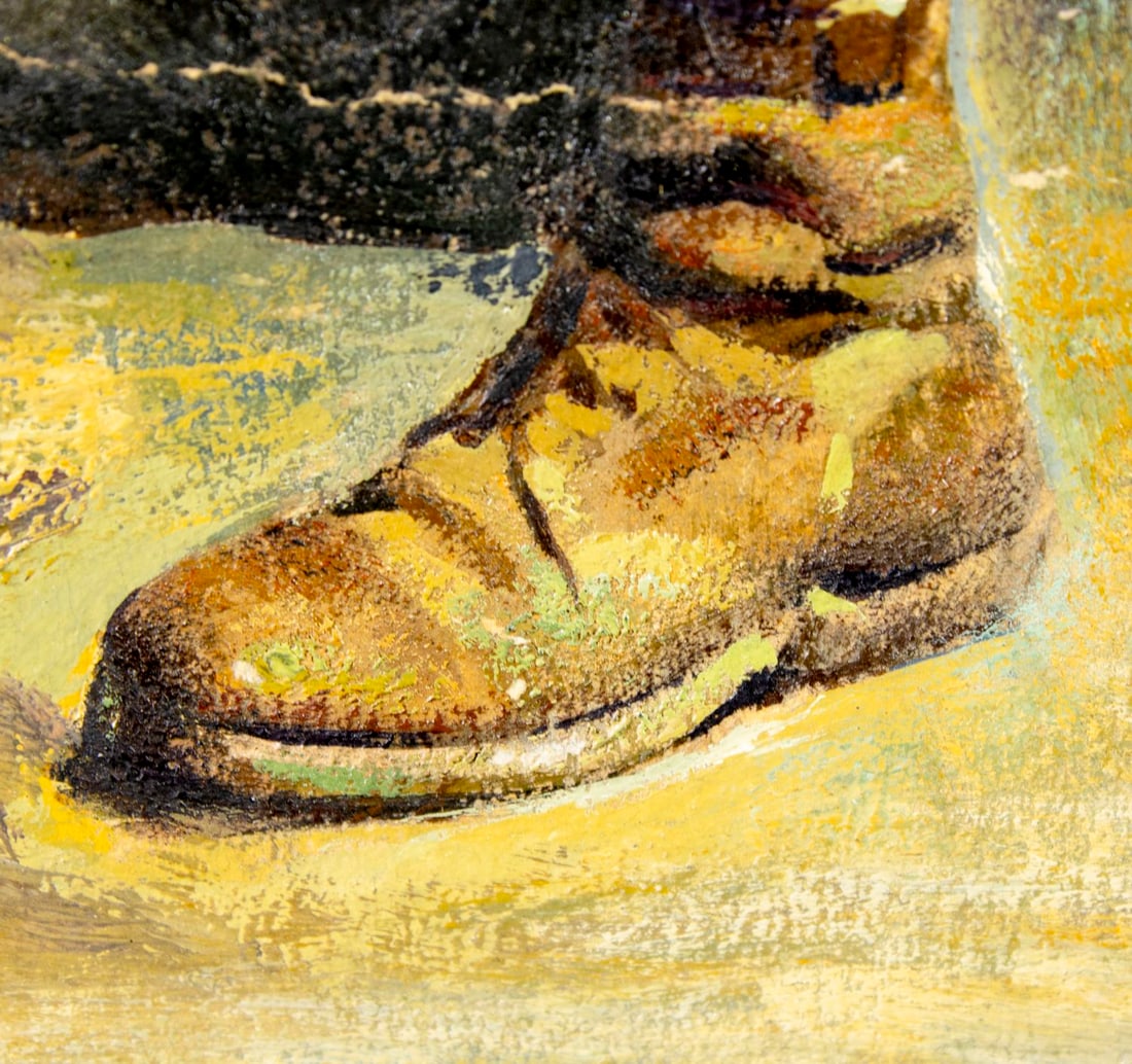 Vintage mid 20C American oil painting - 8