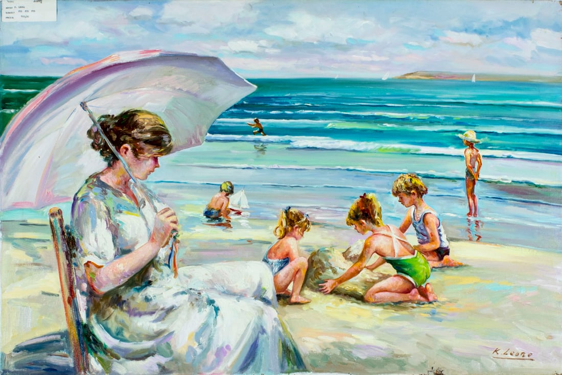 K Leone (US,20C) oil painting (1 of 12)