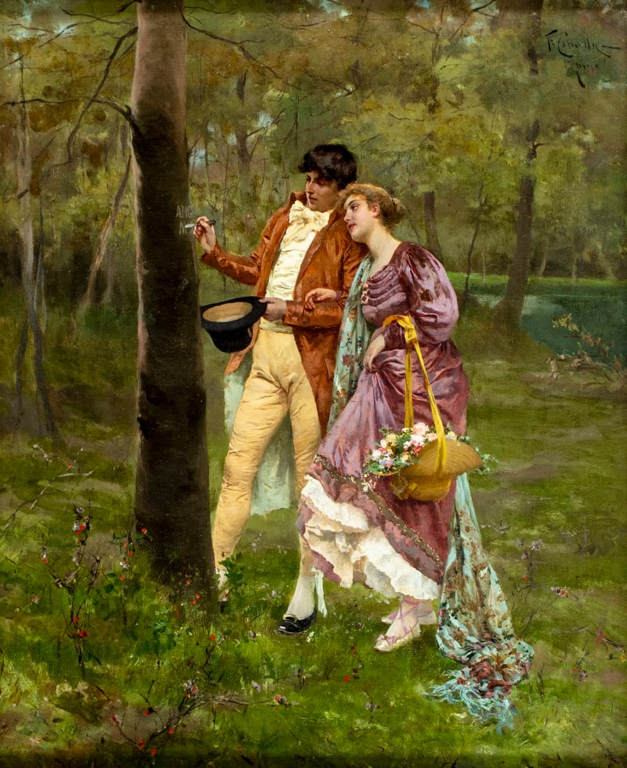 Fabio Cipolla (Italy,1852-1935) oil painting antique (1 of 12)