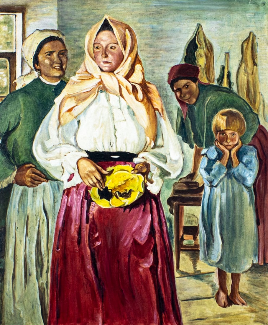 P Schaaphaus (Europe,mid 20C) oil painting (1 of 12)