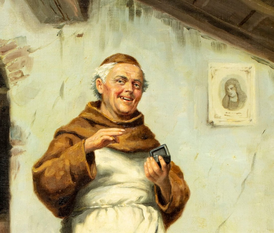 Amelio Schwicker (Italy,19/20C) oil painting antique - 6