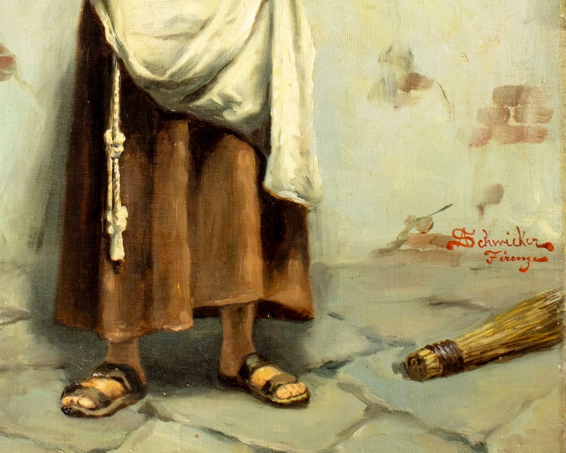 Amelio Schwicker (Italy,19/20C) oil painting antique - 7