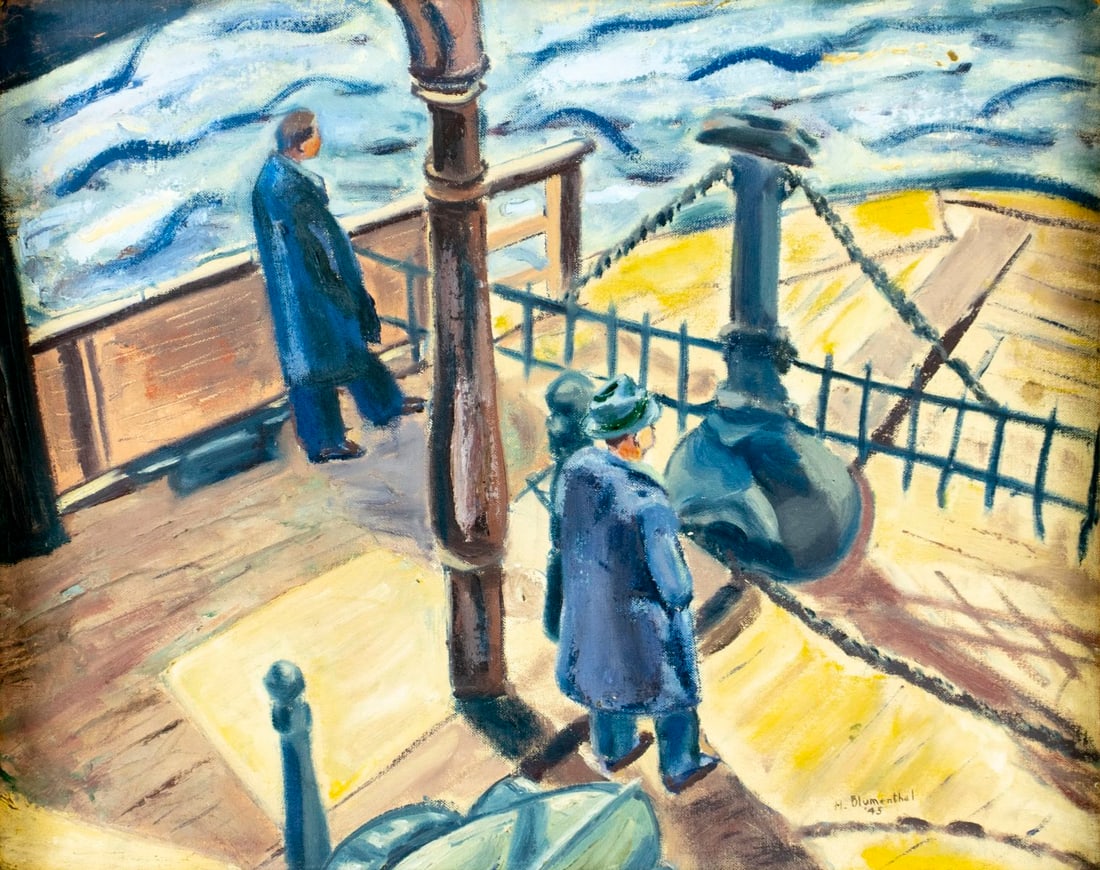 H Blumenthal (US,mid 20C) oil painting antique (1 of 13)