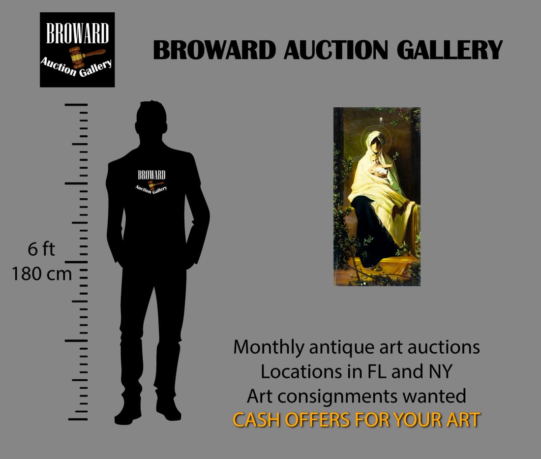 Antique 19C European oil painting AFTER Nicolo Barabino - 2