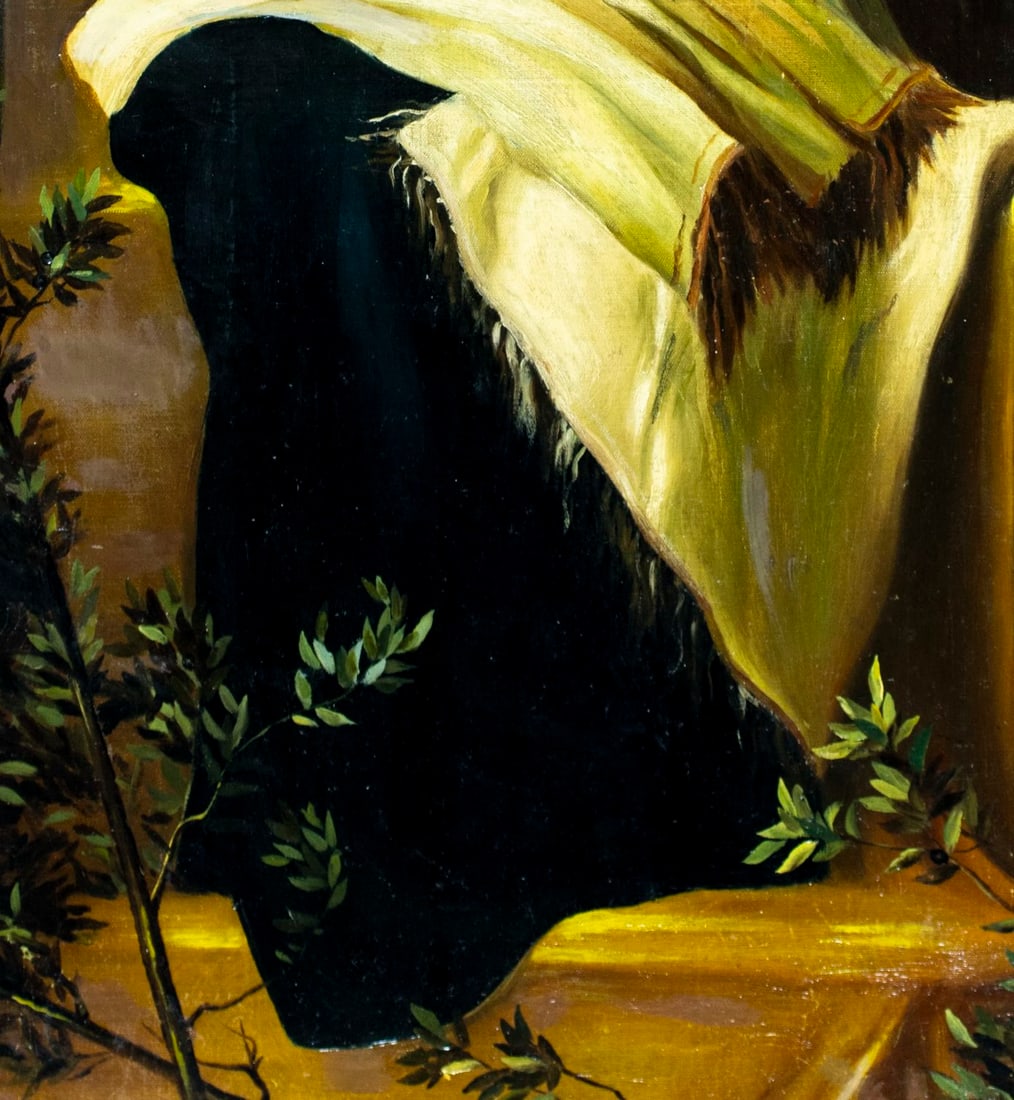 Antique 19C European oil painting AFTER Nicolo Barabino - 5