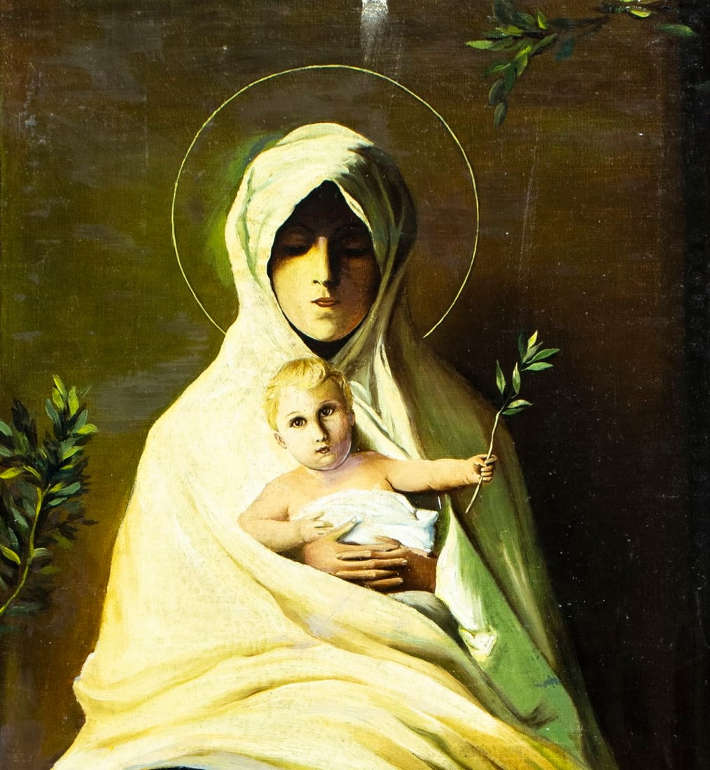 Antique 19C European oil painting AFTER Nicolo Barabino - 6