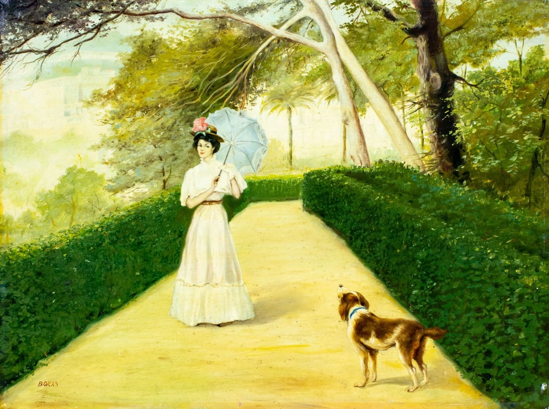 Boras (Europe,mid 20C) oil painting (1 of 13)