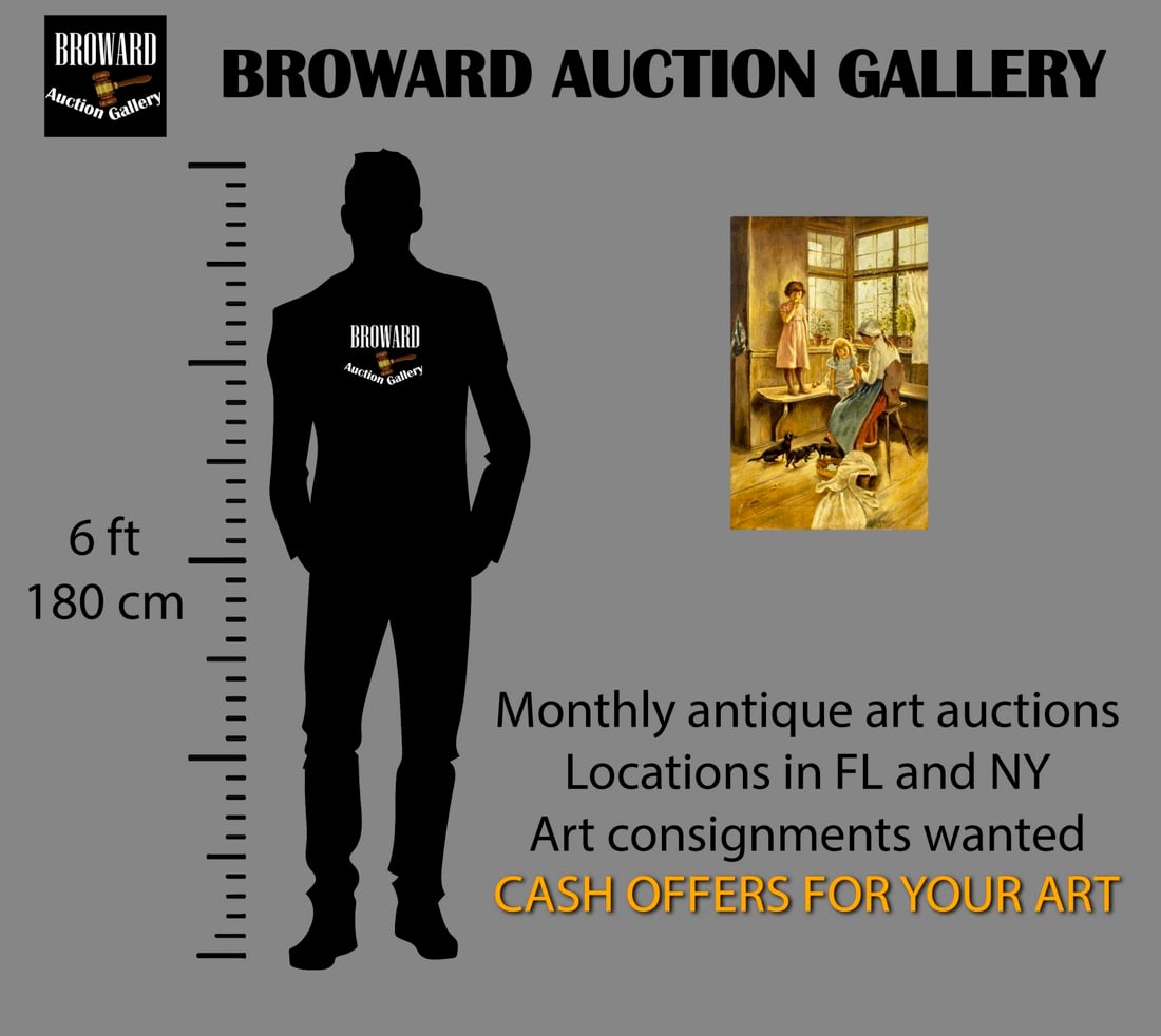 A F Reinold (US,19C) oil painting antique - 2