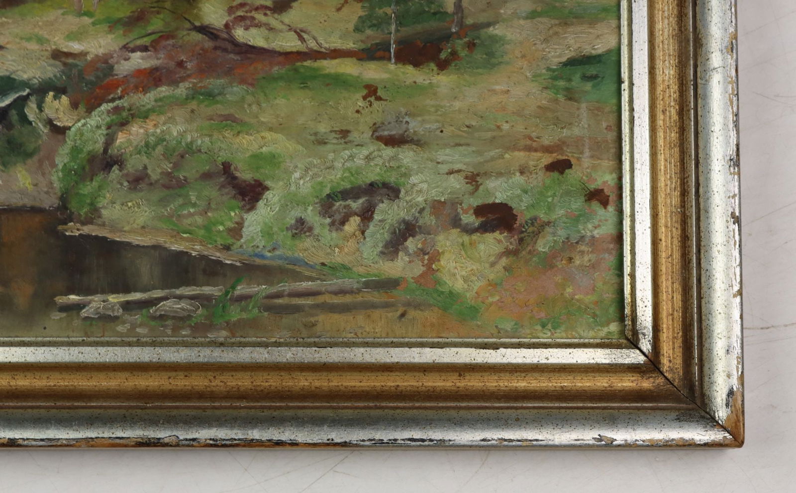 Antique early 20C American oil painting - 10