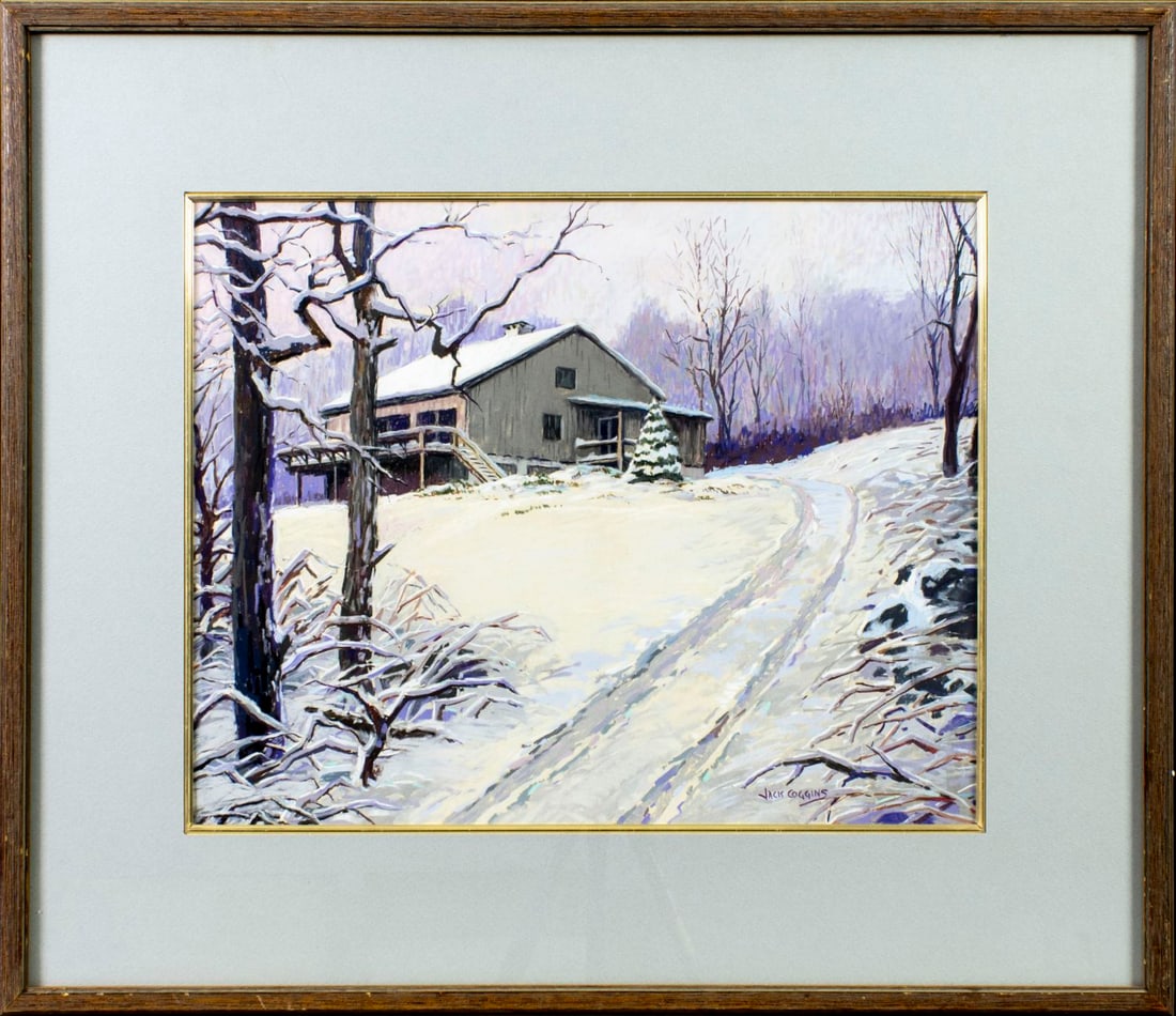Jack Coggins (NY,PA,UK,1911-2006) pastel painting - 3