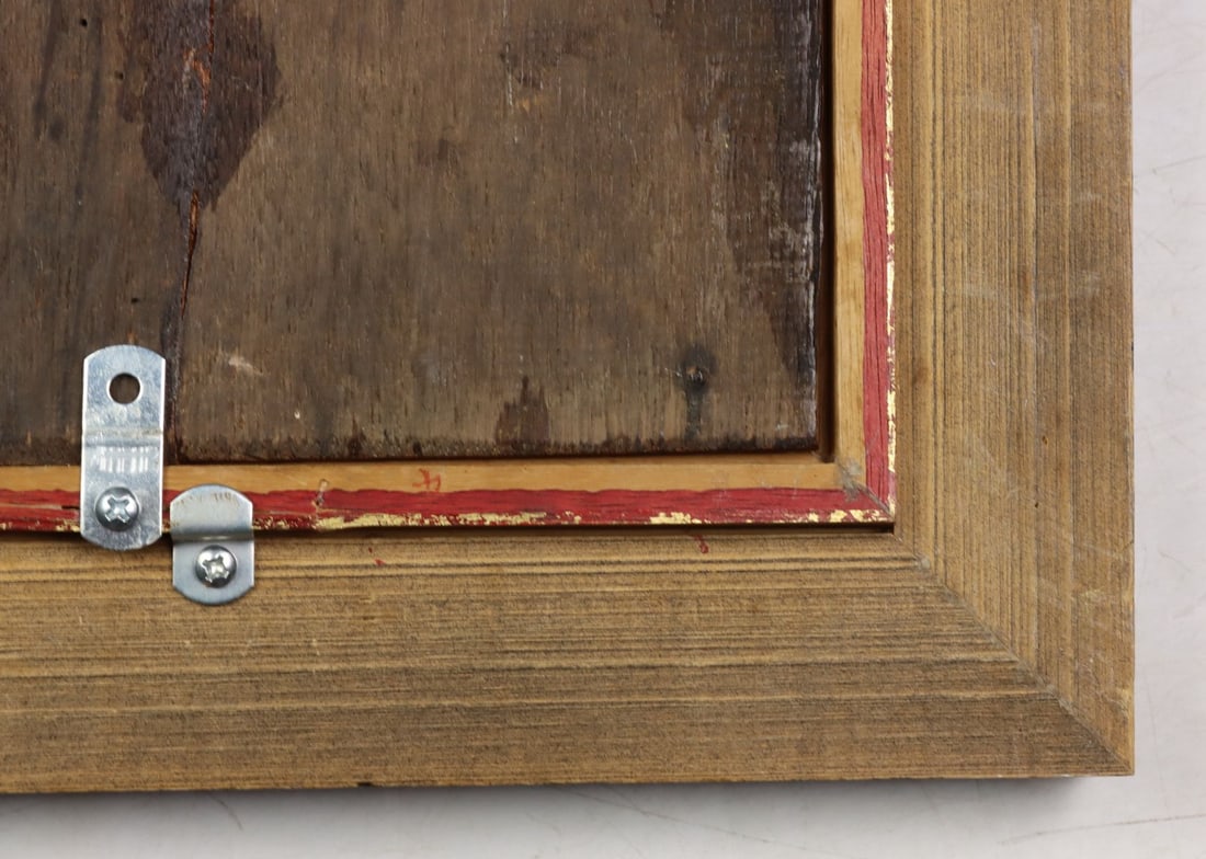 Antique 19C American oil painting signed - 12