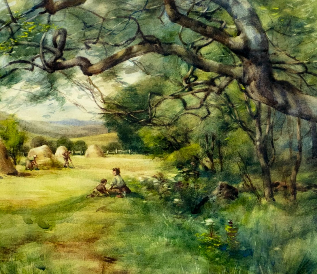 Andrew Adie Dalglish (UK,fl.1867-1904) watercolor painting antique - 5