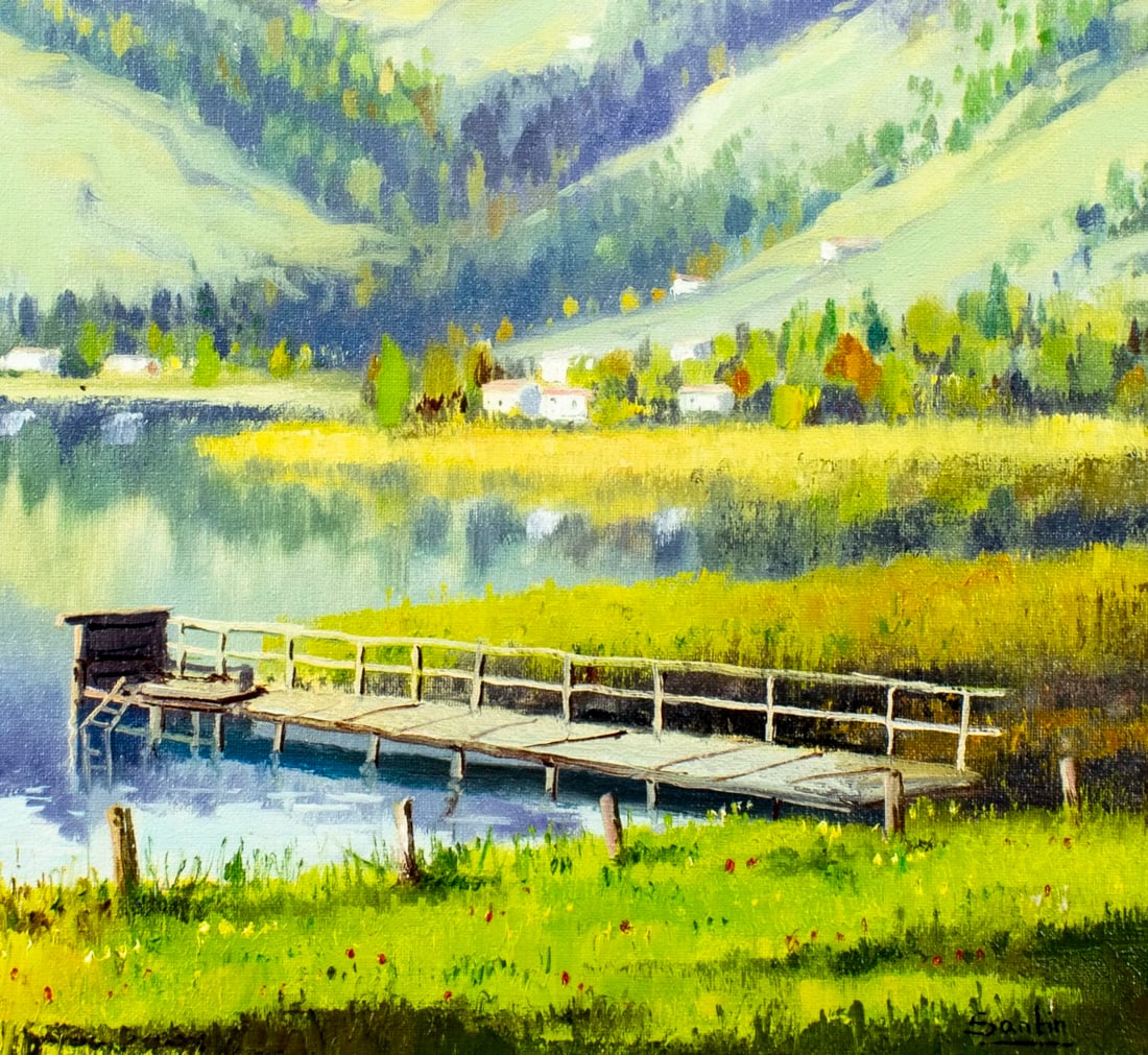 L Santin (Europe,20C) oil painting - 7