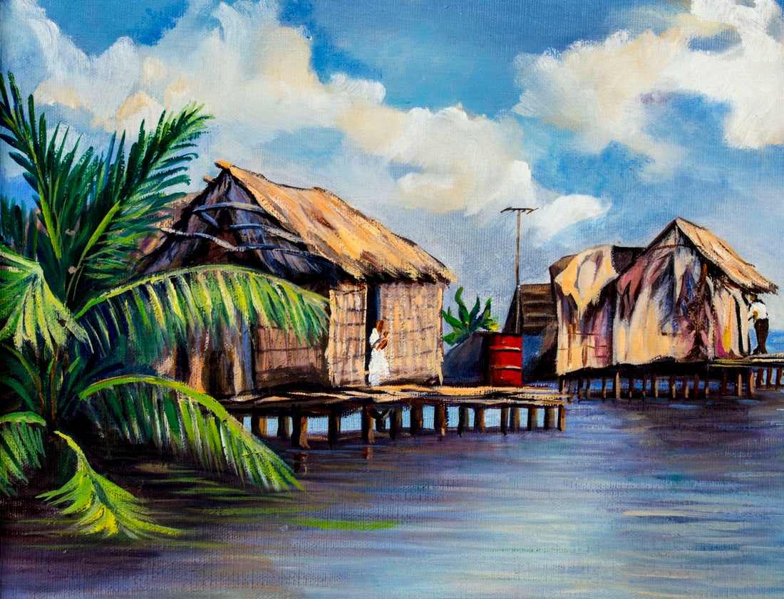 Vintage mid 20C American oil painting - 7