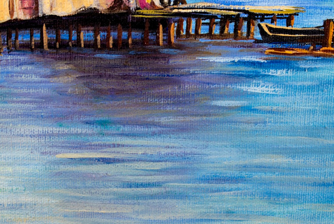 Vintage mid 20C American oil painting - 8