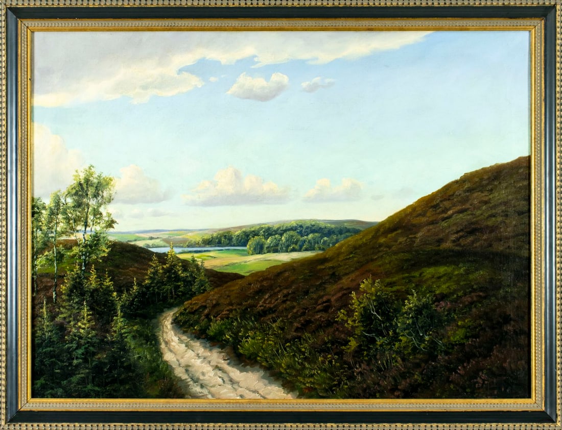 Vintage mid 20C American oil painting signed - 3