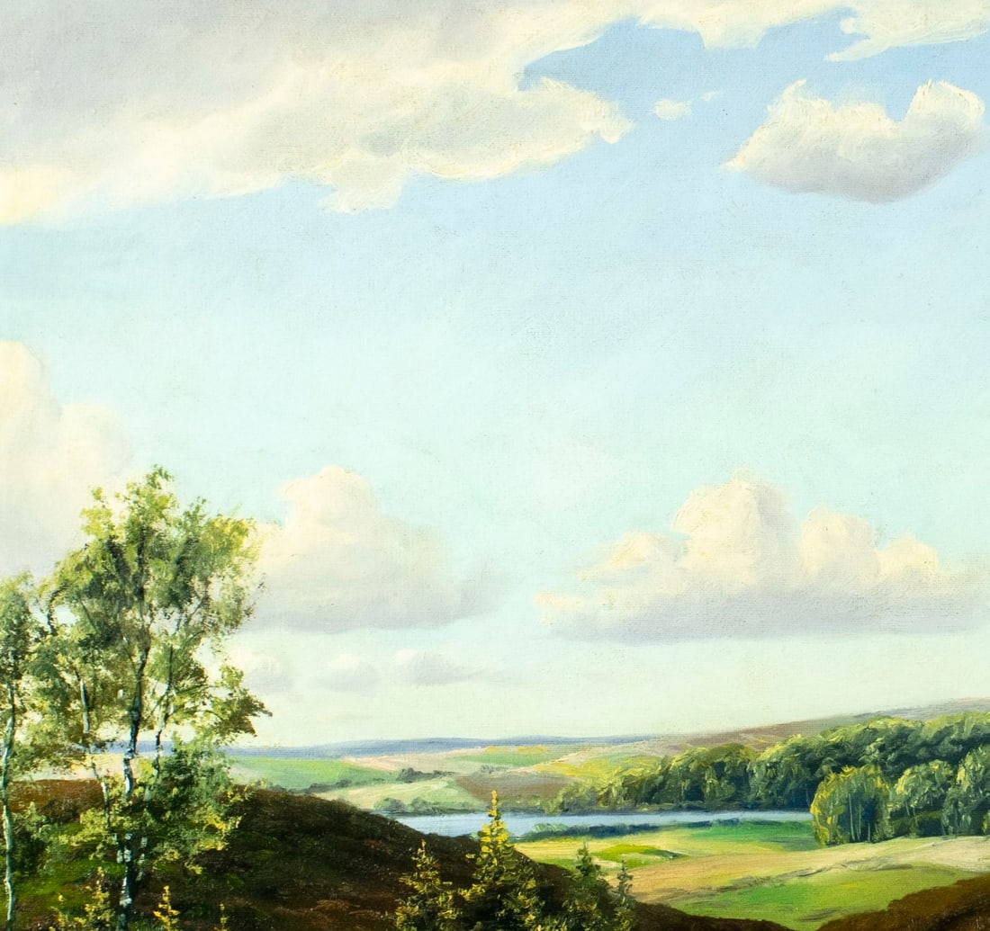 Vintage mid 20C American oil painting signed - 6