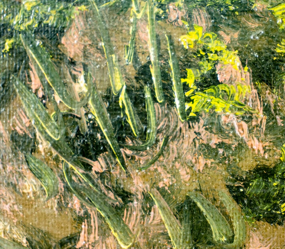 Vintage mid 20C American oil painting signed - 8