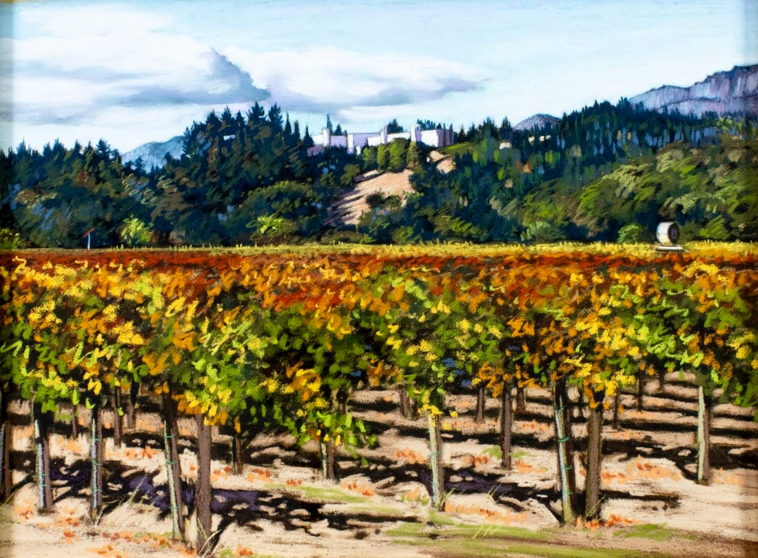 Joan Martens (CA,1936-?) pastel painting (1 of 15)