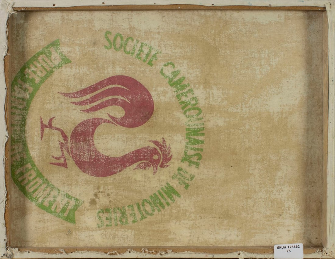 Vintage 20C South American oil painting signed - 9