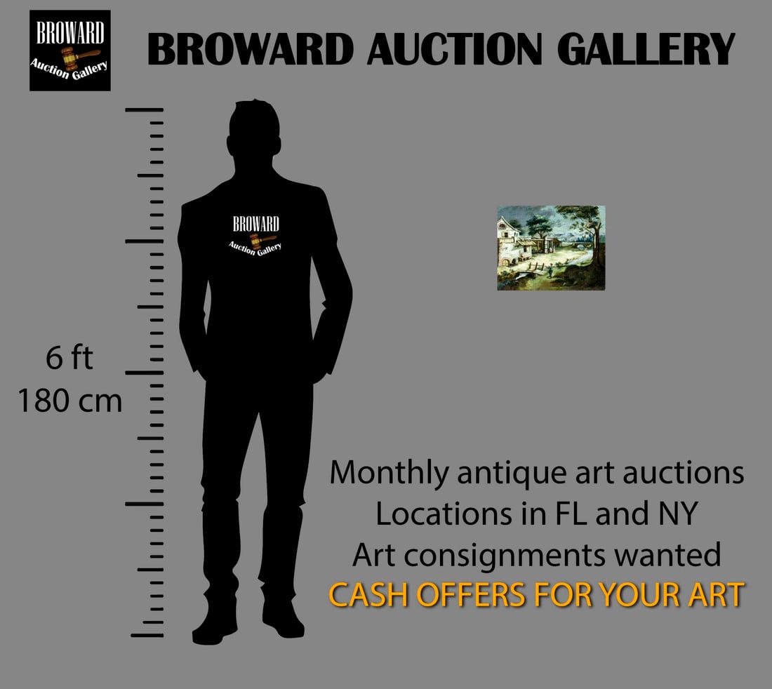 Antique 19C European oil painting - 2