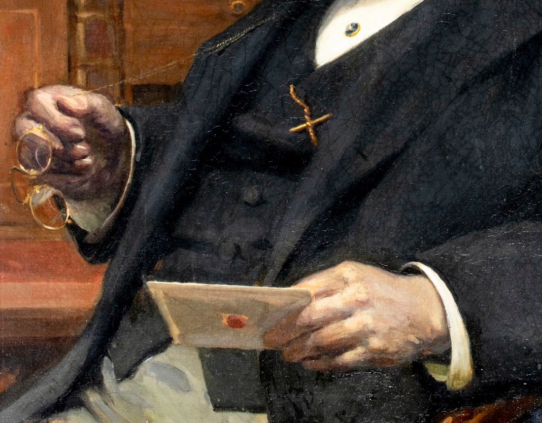 Mary Waterman Bonsall (PA,1868-1959) oil painting antique - 7