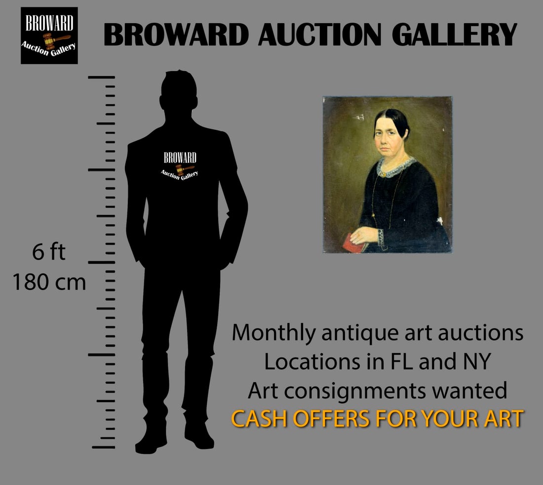 Antique 19C American oil painting - 2