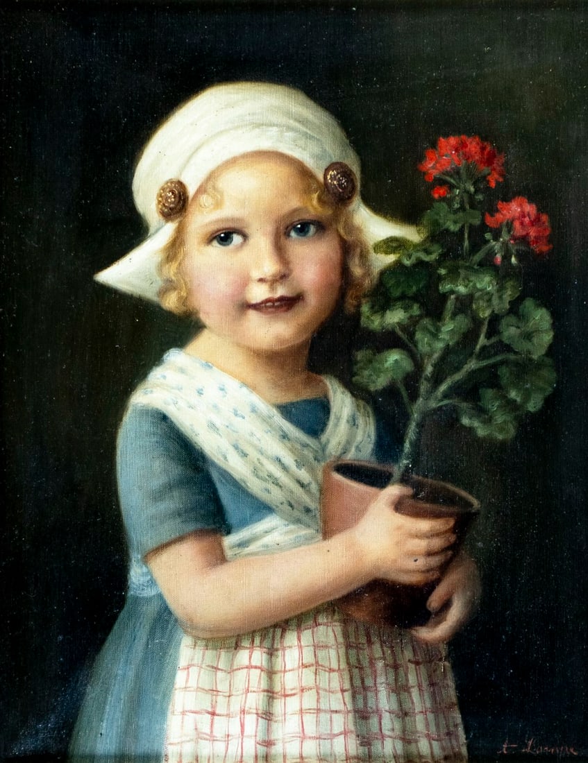 Vintage mid 20C Danish oil painting signed (1 of 13)