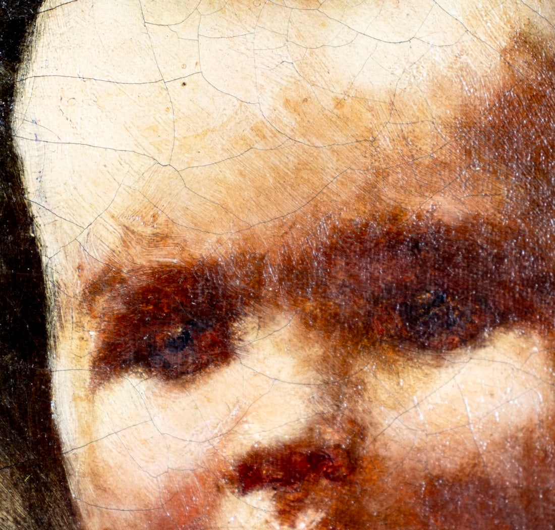 Antique 19C European oil painting - 7