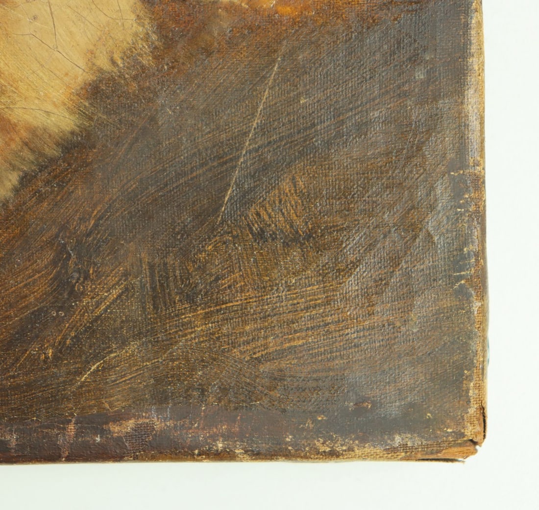 Antique 19C European oil painting - 9