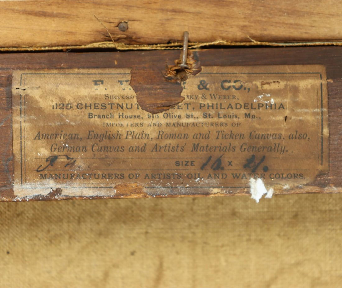 Carl Philipp Weber (PA,German,1849-1922) oil painting antique - 13