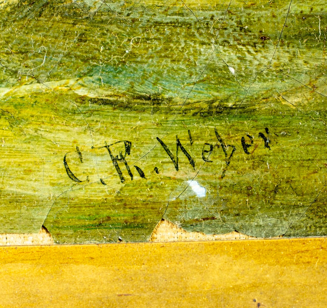 Carl Philipp Weber (PA,German,1849-1922) oil painting antique - 4