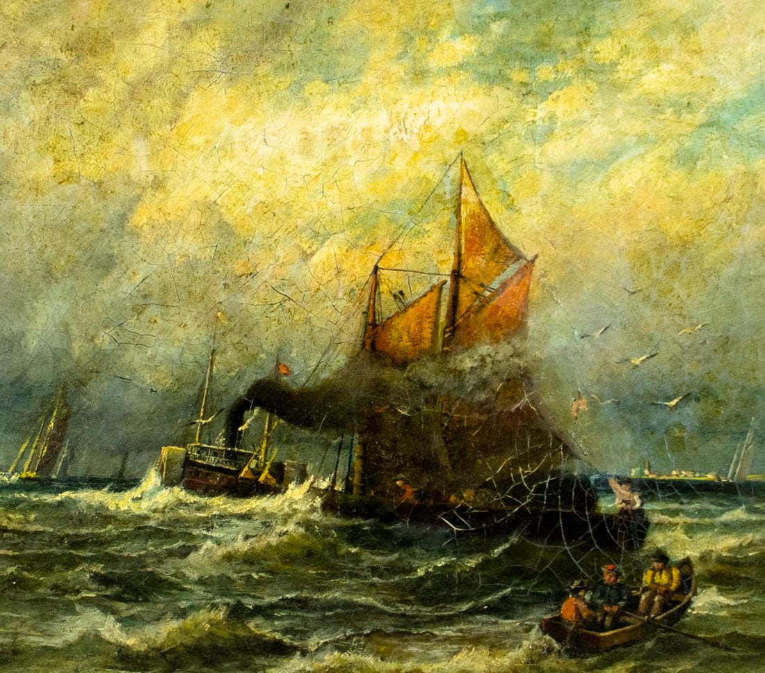 Carl Philipp Weber (PA,German,1849-1922) oil painting antique - 5