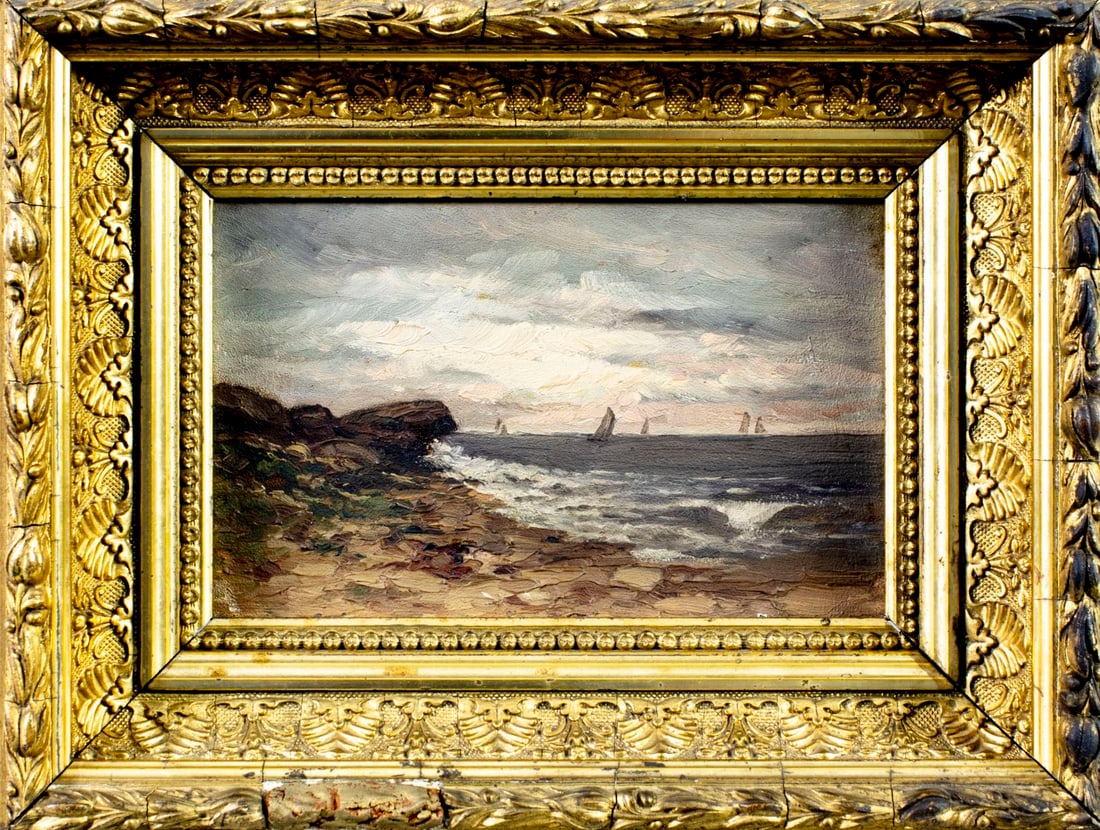 Antique early 20C American oil painting - 3