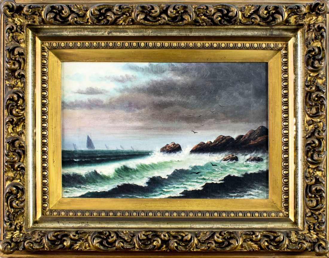 Antique early 20C American oil painting - 3