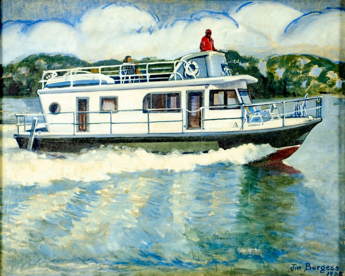 Jim Burgess (US,mid 20C) oil painting (1 of 12)