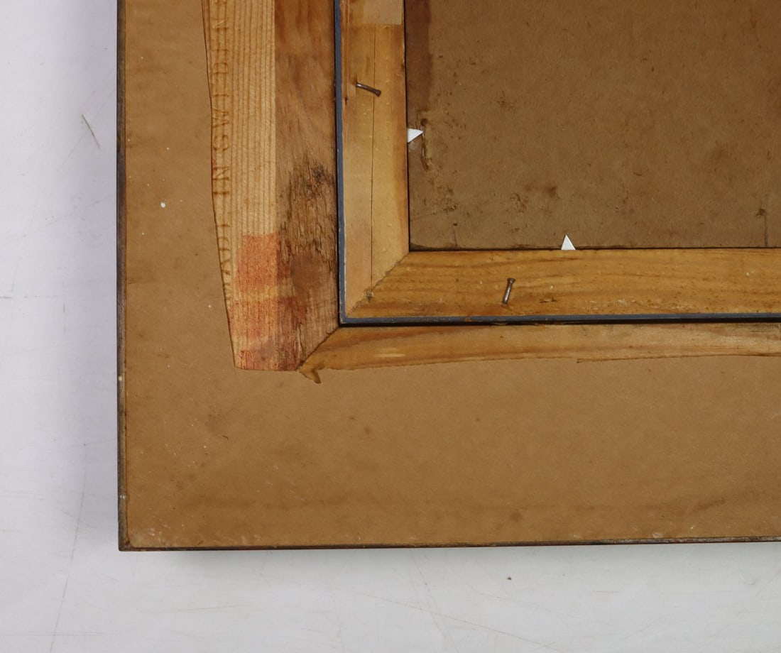 Antique 19C European oil painting signed - 12