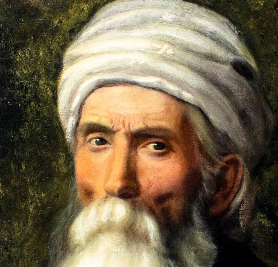 Antique 19C European oil painting signed - 6