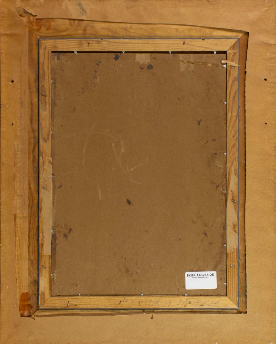 Antique 19C European oil painting signed - 9