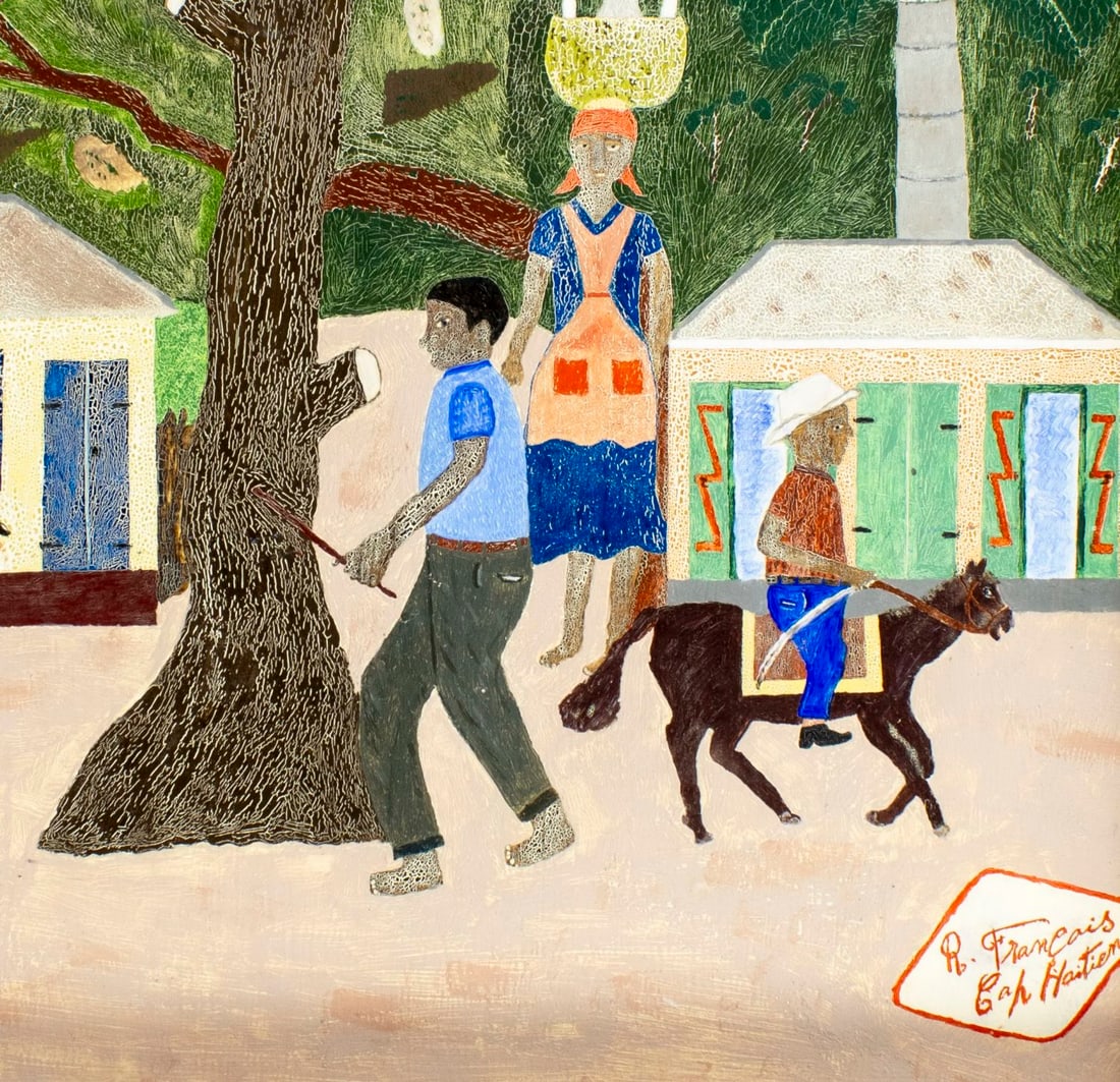 R Francois (Haiti,20C) oil painting - 7