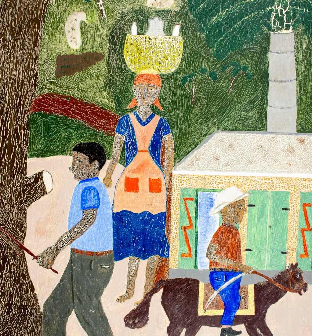 R Francois (Haiti,20C) oil painting - 8