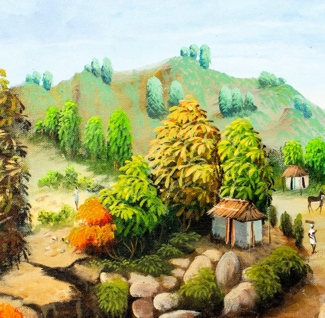 Raymond Joseph (Haiti,b 1964) oil painting - 6