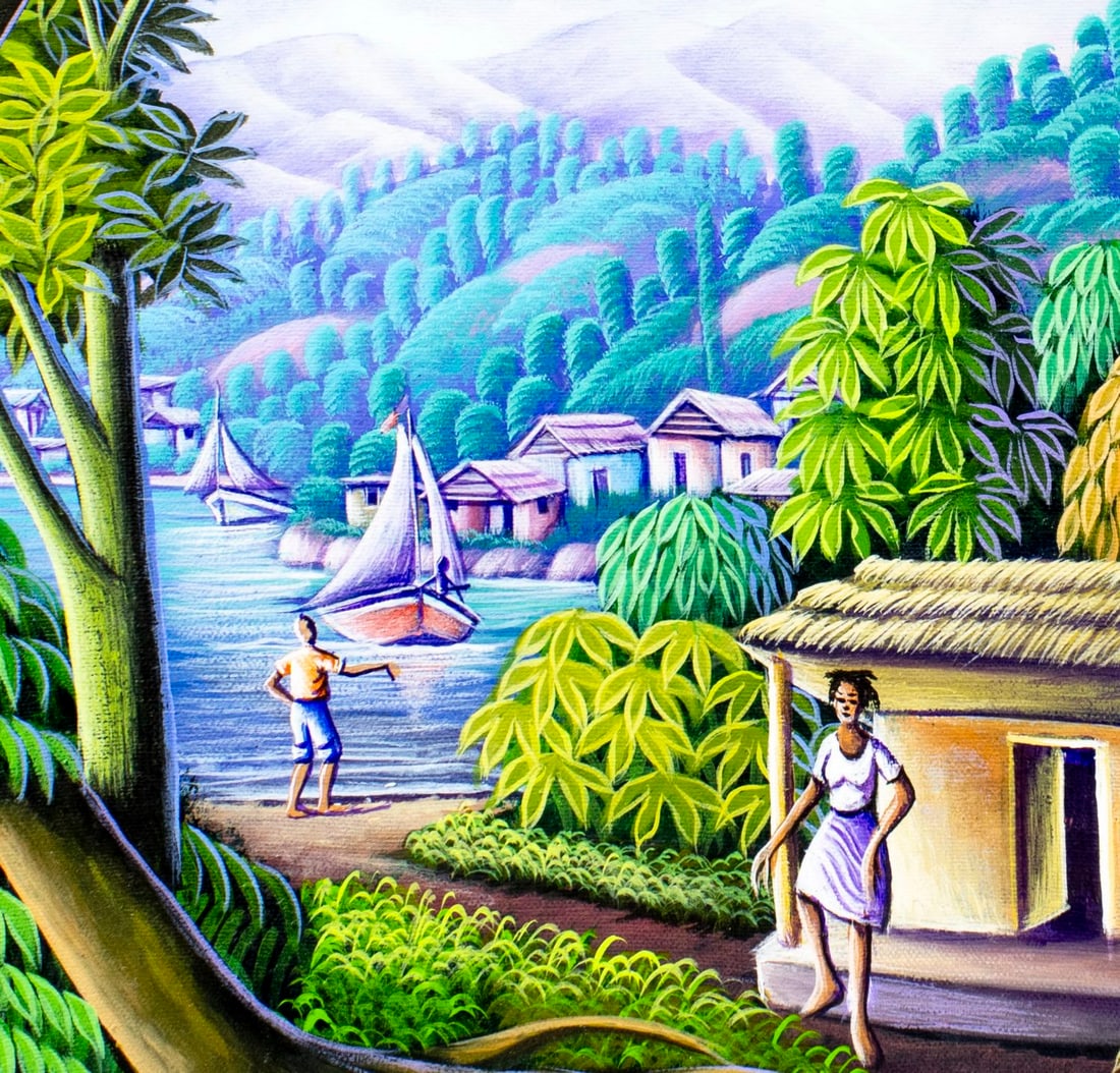 Pierre Baselais (Haiti,20C) oil painting - 6