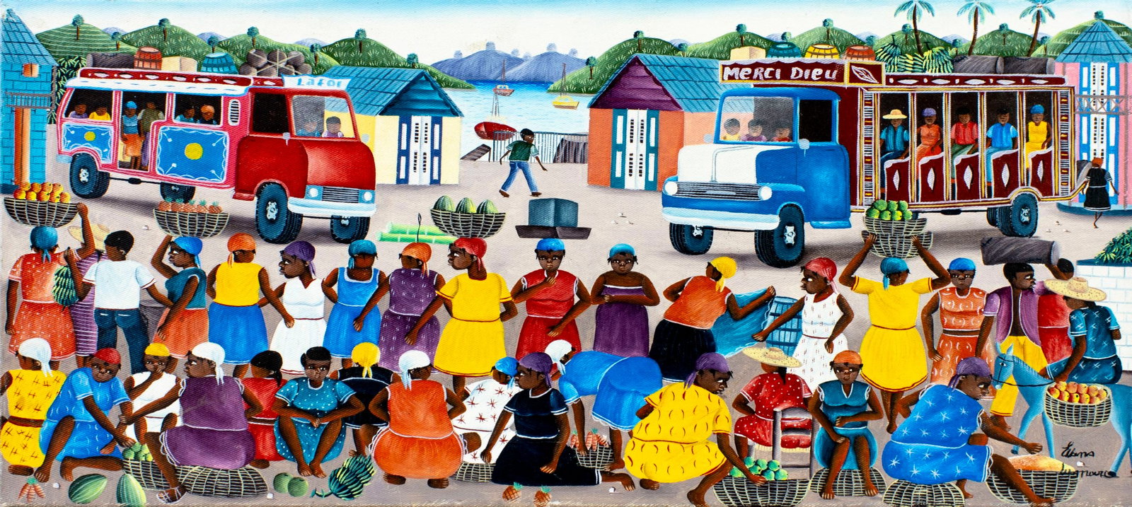 Evans Lumarc (Haiti,b 1965) oil painting - 3