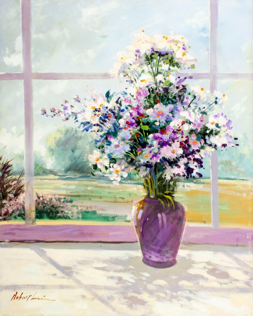 Robert Lui (Vietnam,NY,b 1951) oil painting (1 of 13)