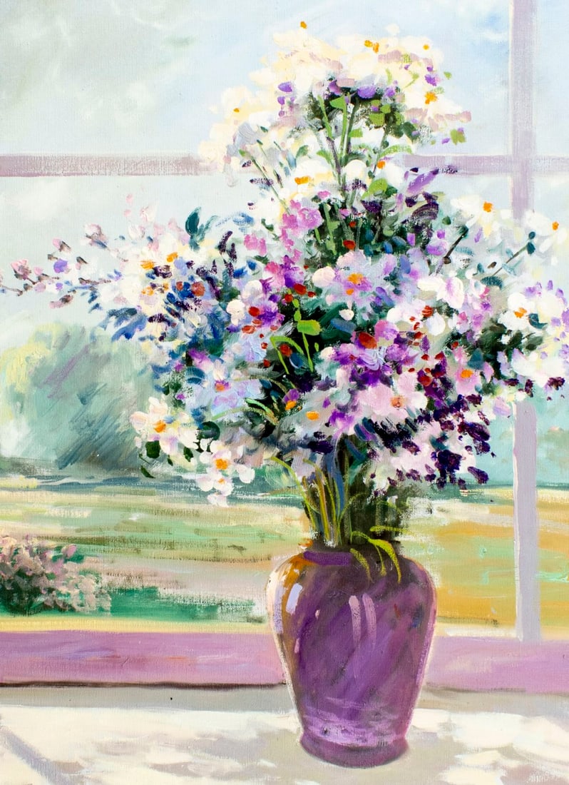 Robert Lui (Vietnam,NY,b 1951) oil painting - 5