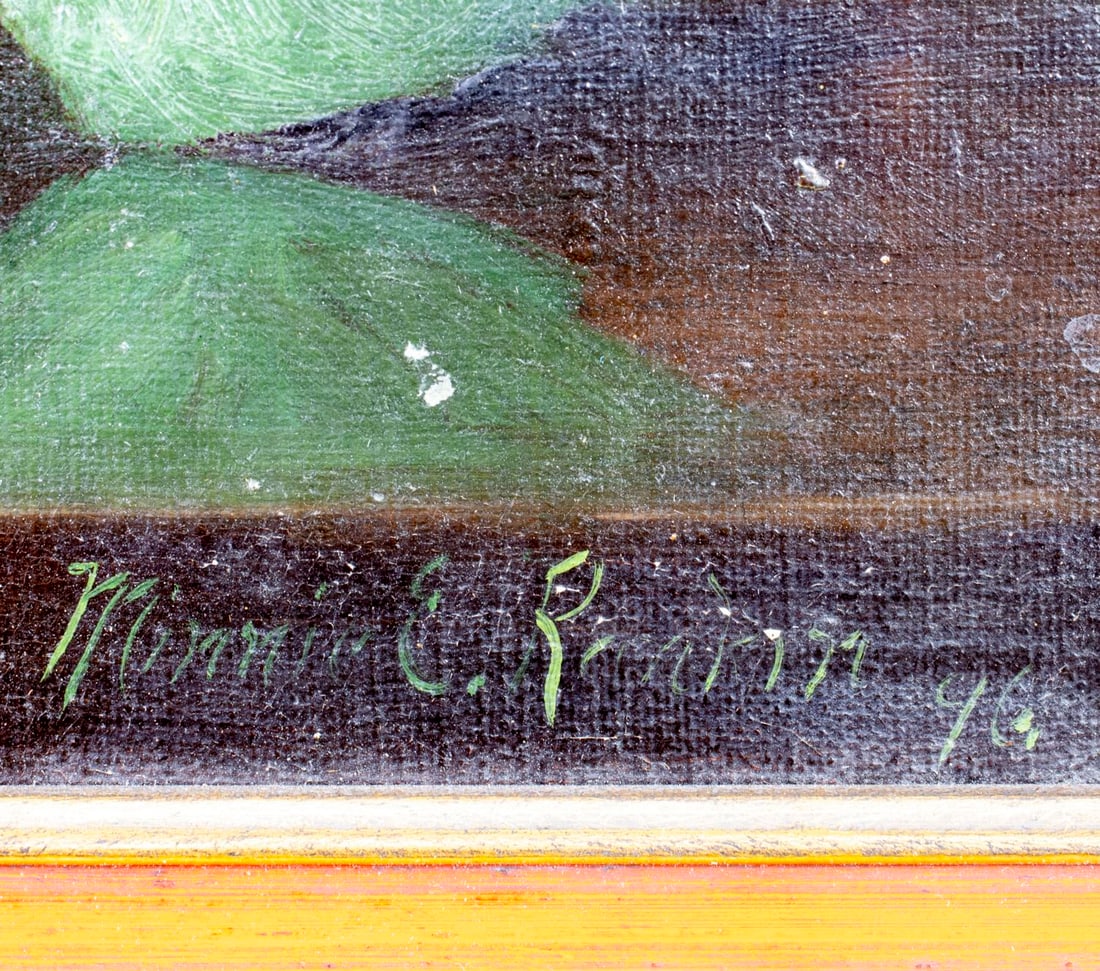 Minnie Rankin Wyman (NY,DC,1871-1963) oil painting antique - 4