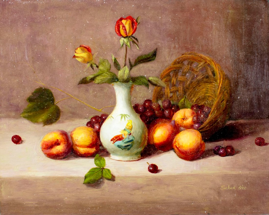 Suhua Zhu (US,China,20C) oil painting (1 of 13)