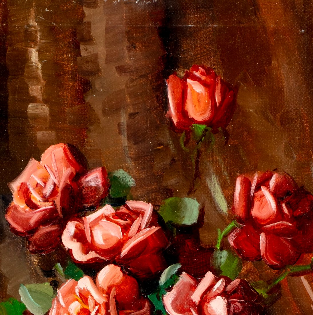 Vintage 20C European oil painting signed - 6