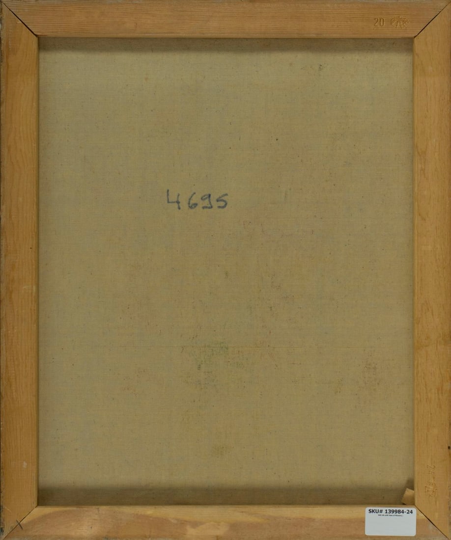 Vintage 20C European oil painting signed - 9